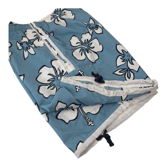 Pacific & Co. Blue Hibiscus Floral Mens Swim Trunks XXXXL Polyester - Picture 6 of 14